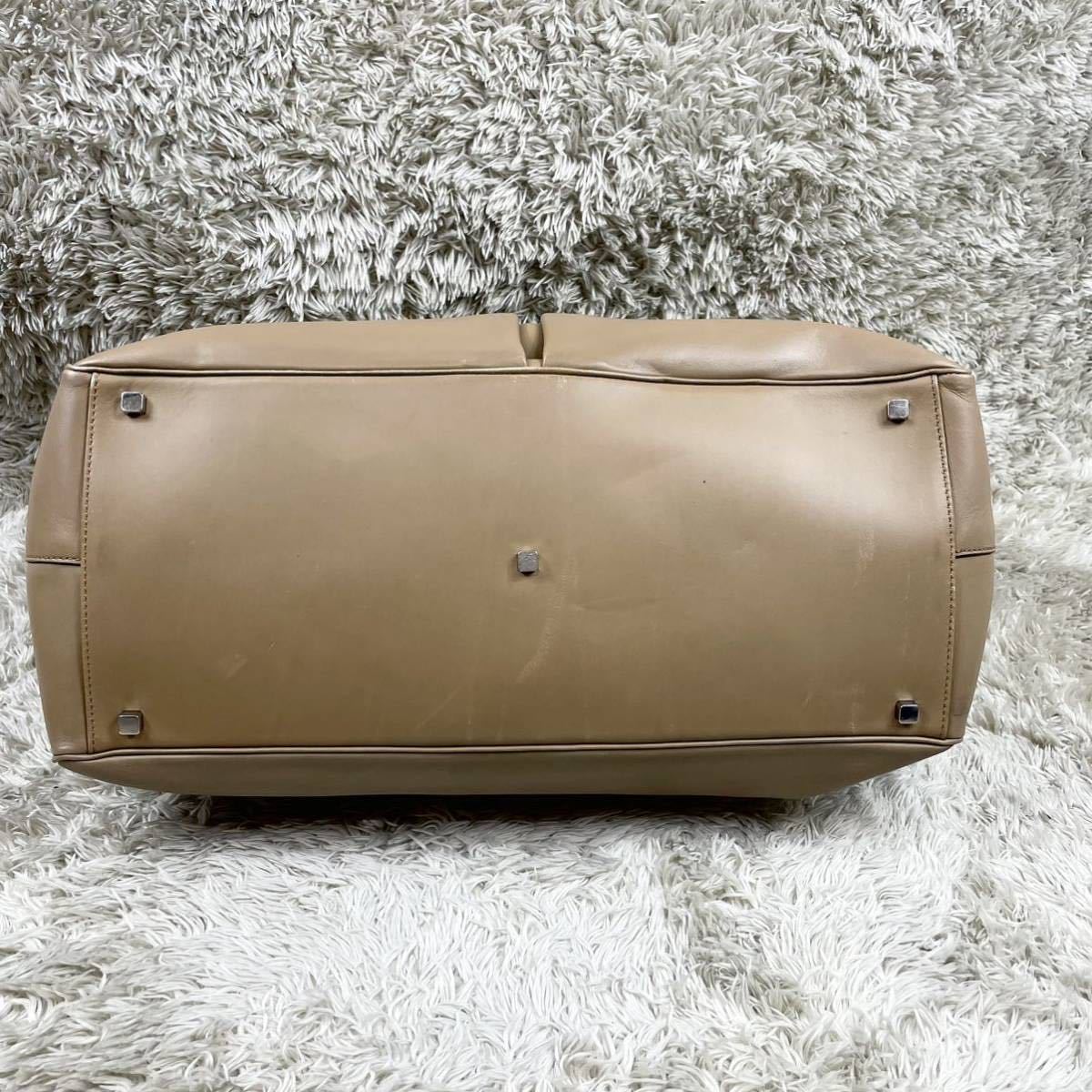 美品 BALLY バリー グレージュ レザー ビジネスバッグ 1円〜 美品 BALLY バリー メンズ レディース ビジネス トートバッグ