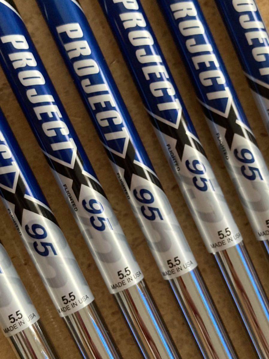 【送料無料】トゥルーテンパーPROJECT X 95 5.5 4-PW用7本セット