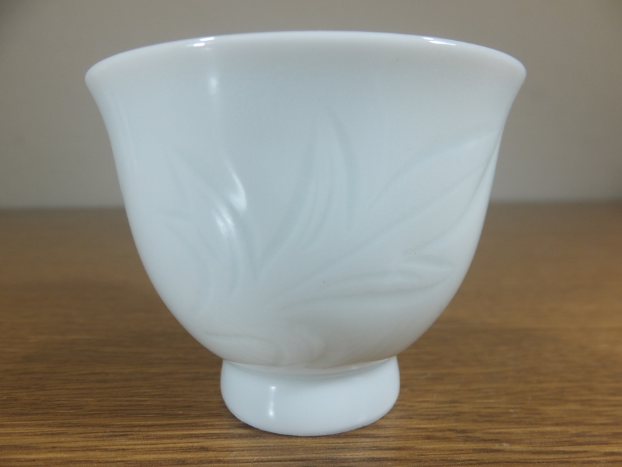 ◎【真作保証】 奥川忠右衛門 自作 白磁玉露茶器 有田焼 (井上萬二