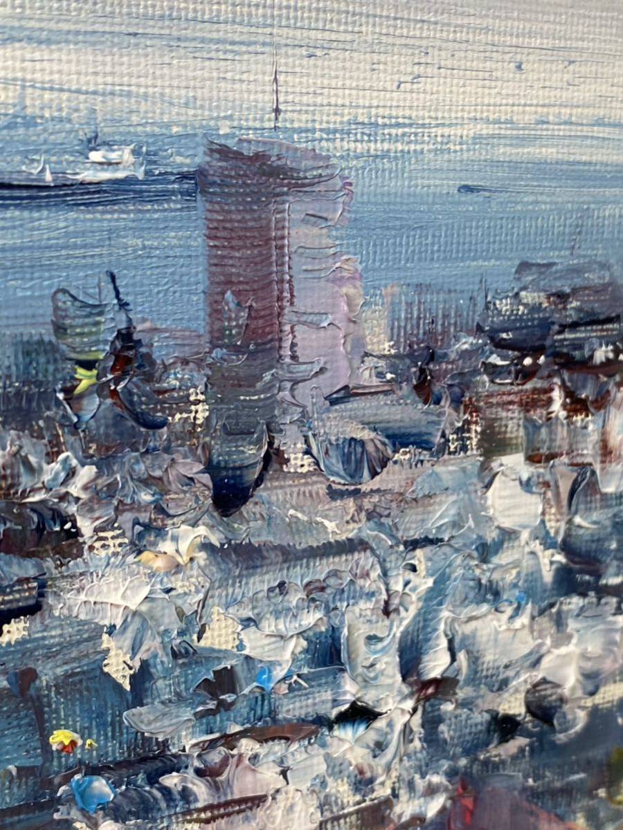 真作　油彩画 油絵　西條巧　【うろこの館】　神戸北野町風景　大型作品　風景画