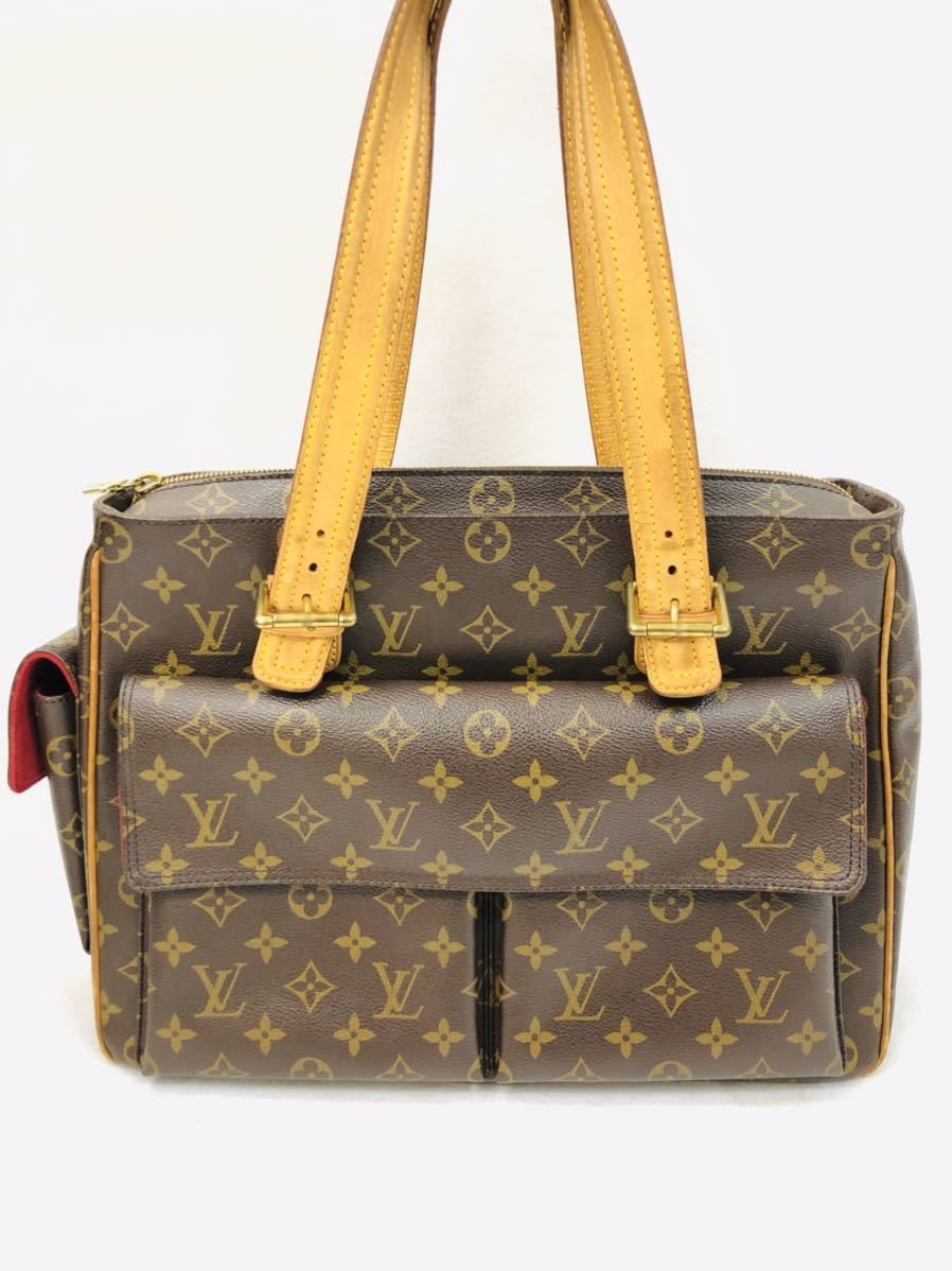 LOUIS VUITTON モノグラム ブラウン ミュルティ プリ シテ トート