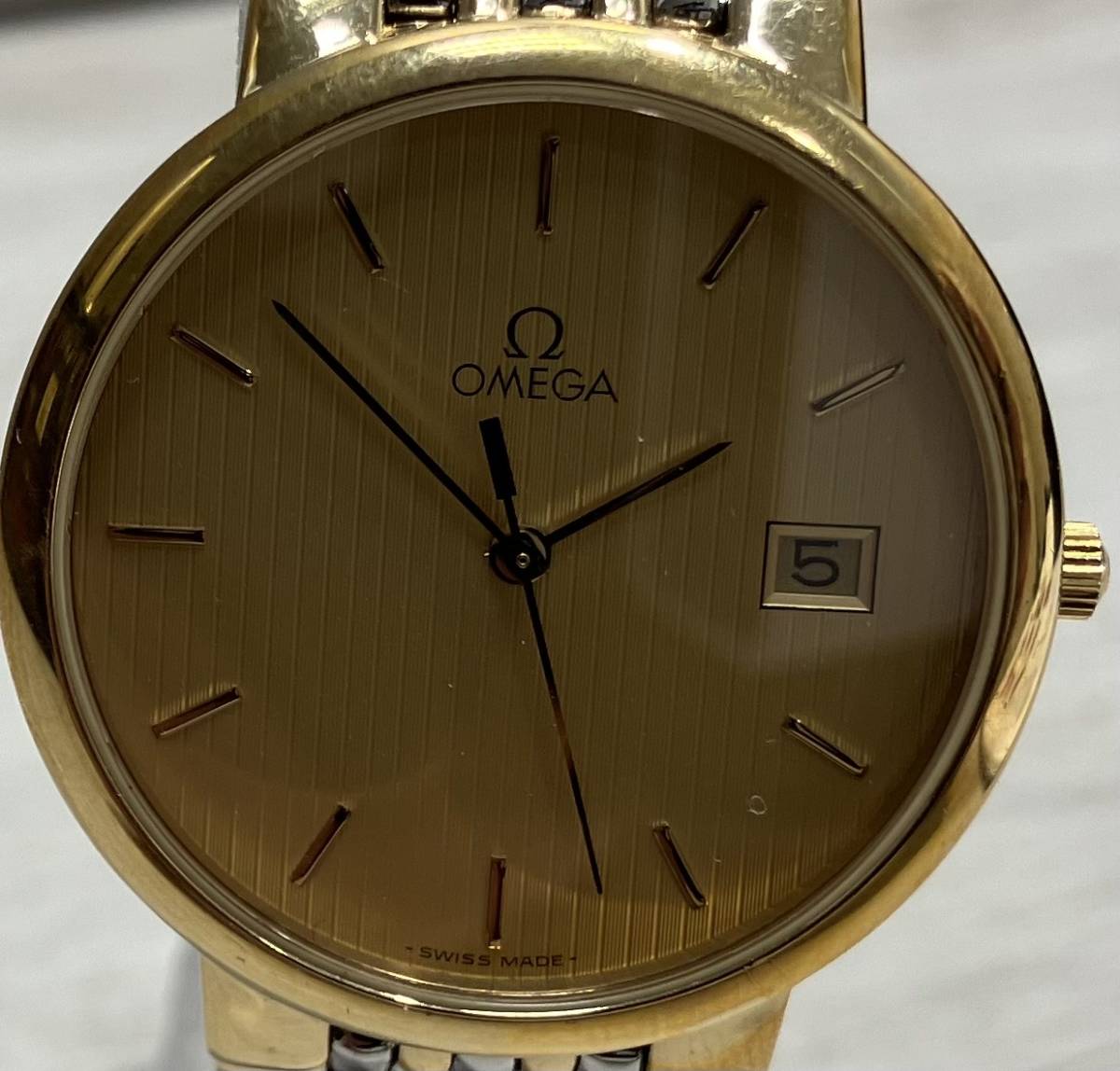 稼働 OMEGA オメガ デビル クォーツ ゴールド メンズ 1451/439 在庫 