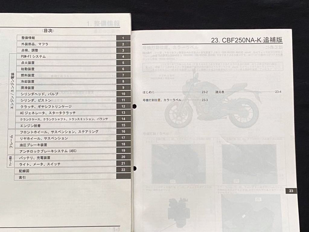 HONDA CB250R サービスマニュアル 追補版 MC52 HONDA CB250R サービスマニュアル 追補版 MC52 HONDA CB250R 8BK-MC52