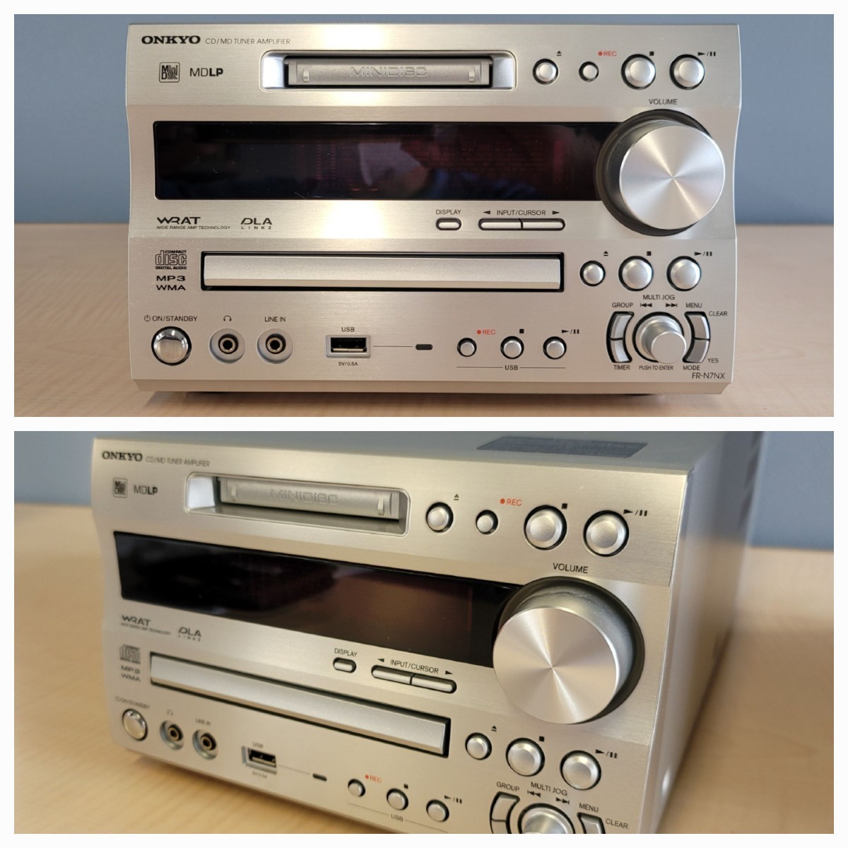 ONKYO FR-N7NX コンポ D-N 7NX スピーカー 70Wx2 ( MD - CD - USB 動作