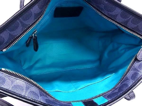 1円 □美品□ COACH コーチ F38405 シグネチャー PVC×レザー