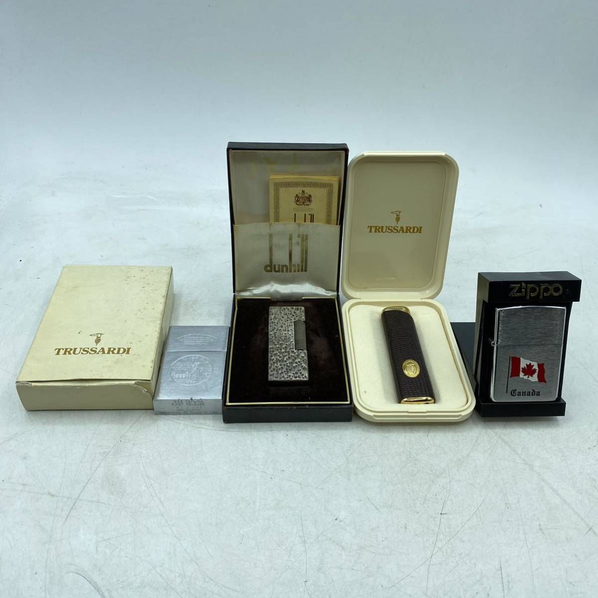R-28】 ライター 大量 まとめ TRUSSARDI ZIPPO Dunhill ダンヒル 4点 