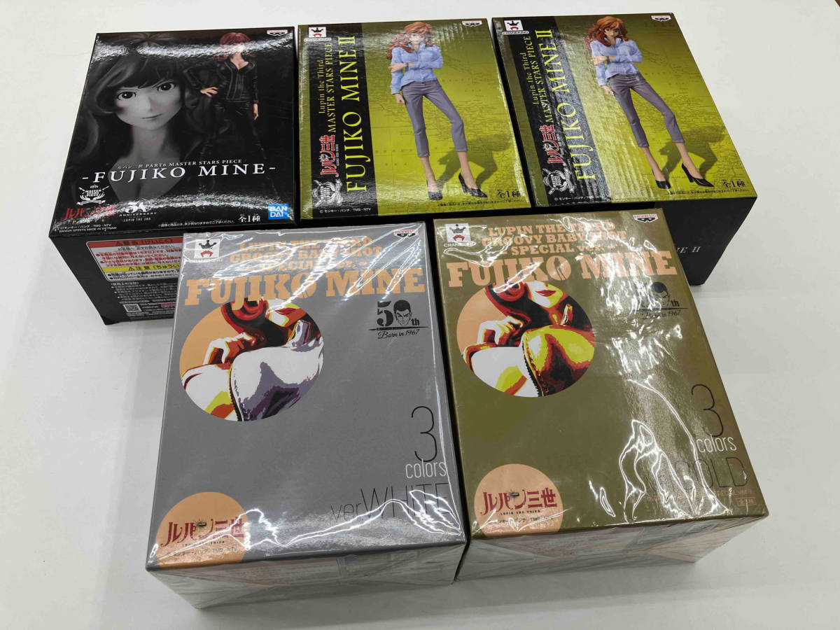 バンプレスト 峰不二子 ver.GOLD ルパン三世 GROOVY BABY SHOT -SPECIAL ver.- ルパン三世　など5体セット