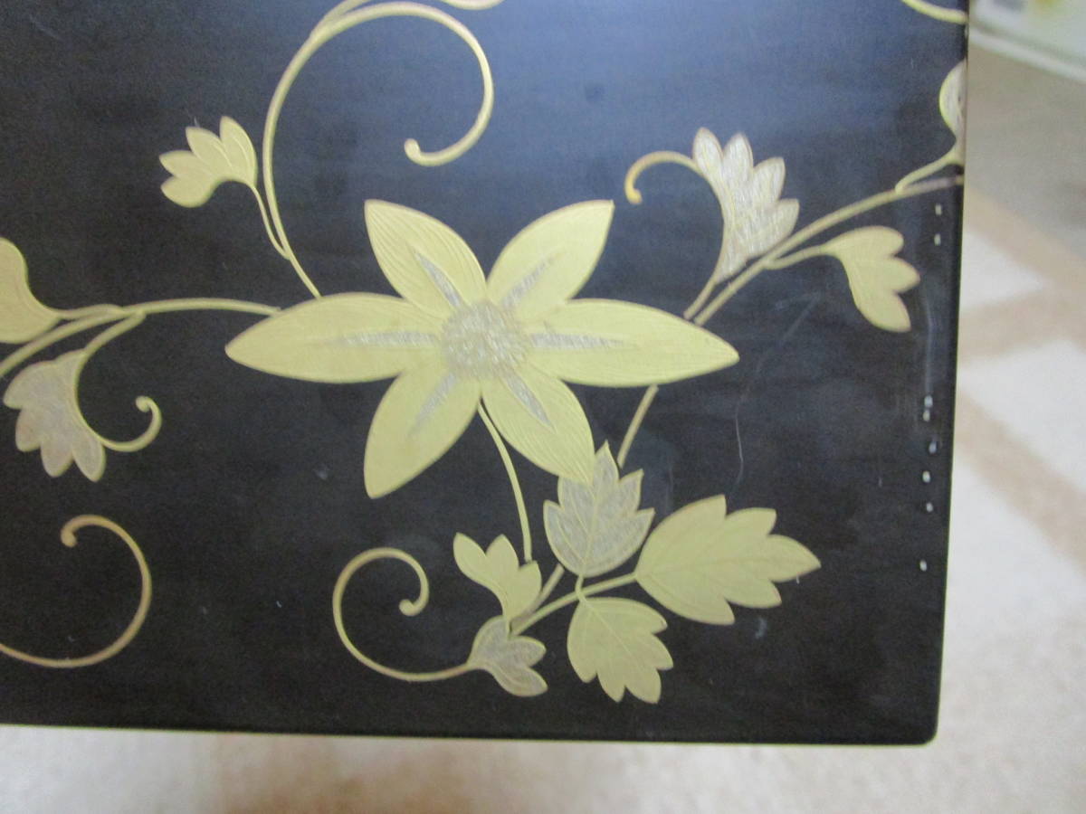 蒔絵 書道具 茶道具 茶器箱 文箱 小箱 割れ欠け無 花唐草模様