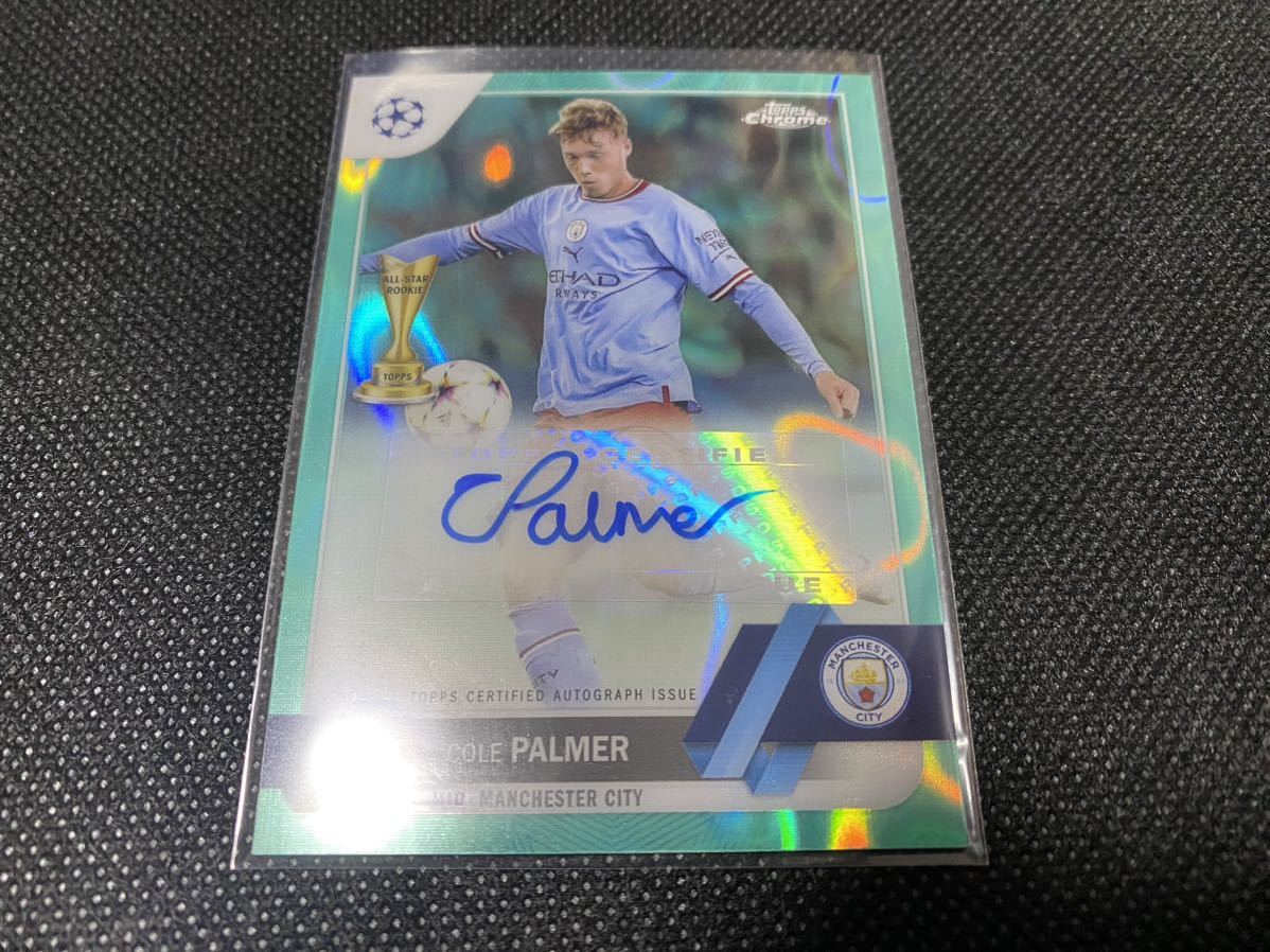 2022-23 Topps Chrome UEFA Club Competitions Cole Palmer Aqua Lava 