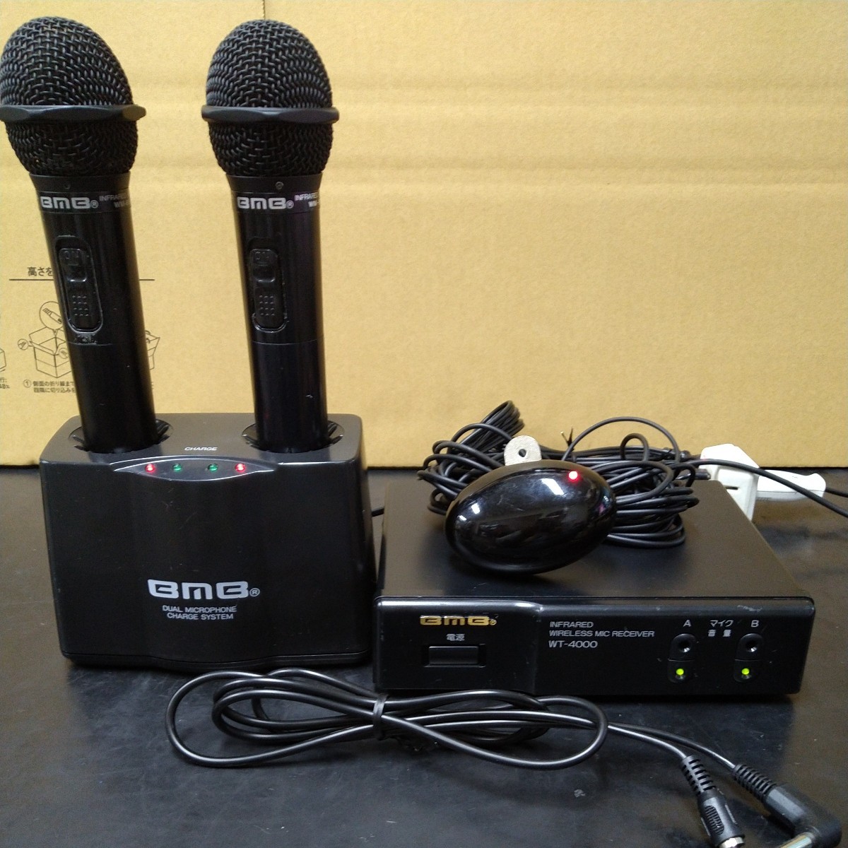 BMB 【中古】BMB WT-4000 ワイヤレスマイク2本セット 赤外線