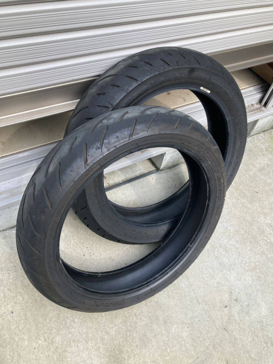 中古 リアヒゲあり前後セットGPR 300 ダンロップ　120/70-17 140/70-17
