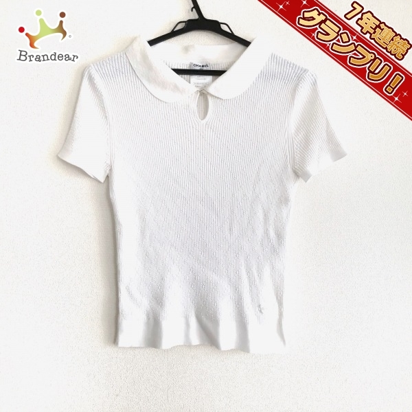 シャネル CHANEL 半袖セーター サイズ38 M P45601 - 白 レディース  