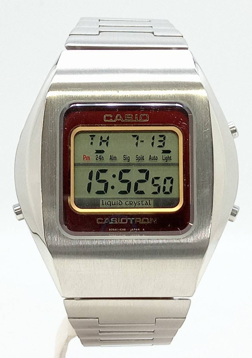 CASIO カシオ CASIOTRON TRN-02 デジタル クオーツ メタルバンド アラーム ストップウォッチ 腕時計