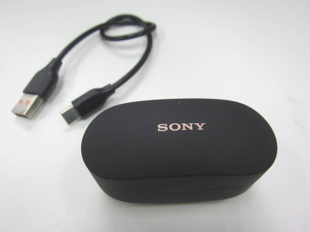 7E241EZE＠SONY ソニー WF-1000XM4 充電ケースのみ ノイズキャンセリングイヤホン チャージングケース イヤホンなし ブラック◎中古