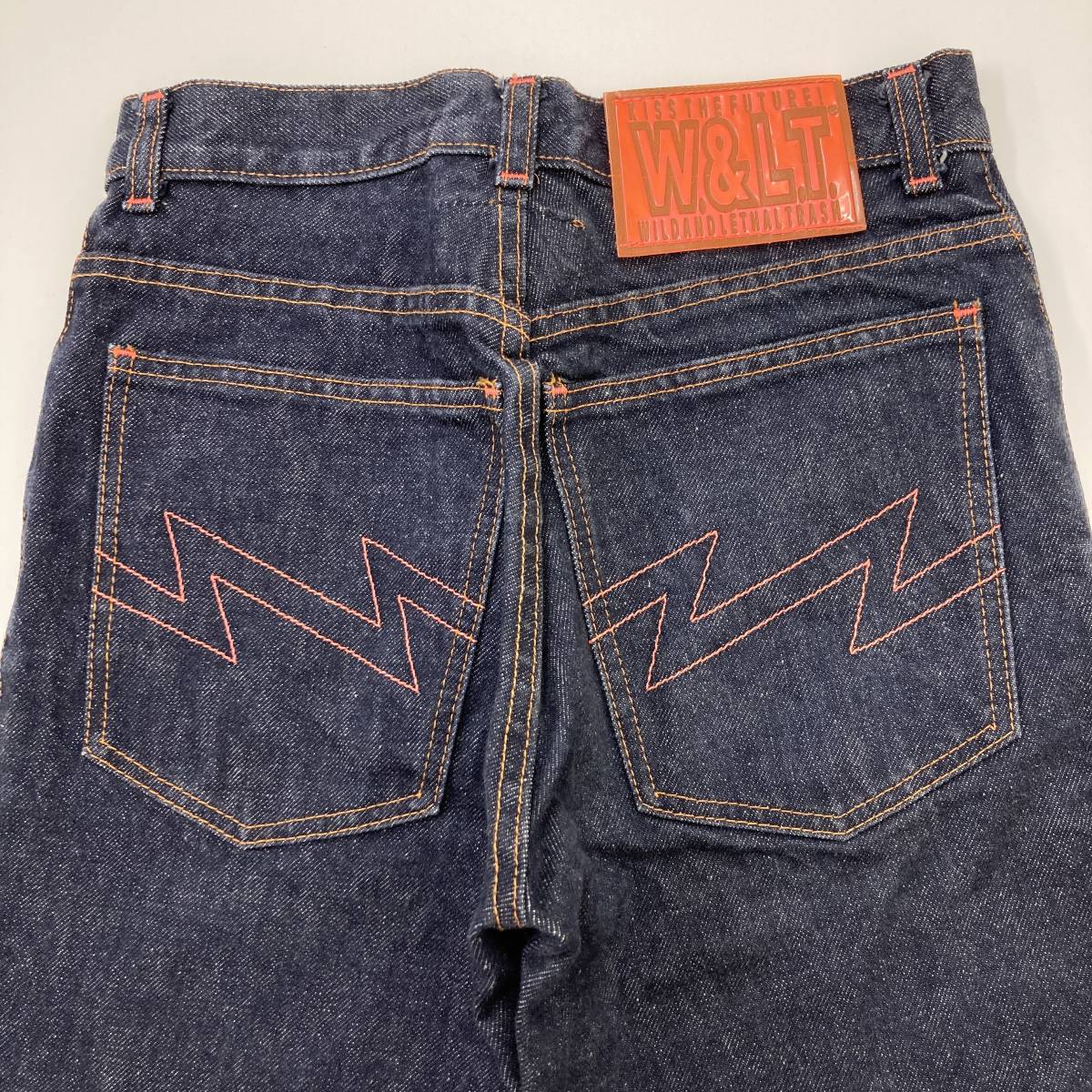 90s W＆LT ウォルト デニム ショートパンツ ラバーパッチ W26 ショーツ 