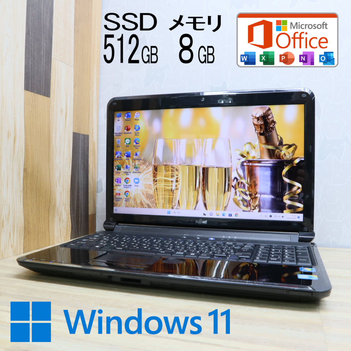 コンパクト✨i5✨即使用◎✨爆速SSD512✨Win11✨カメラ付ノート