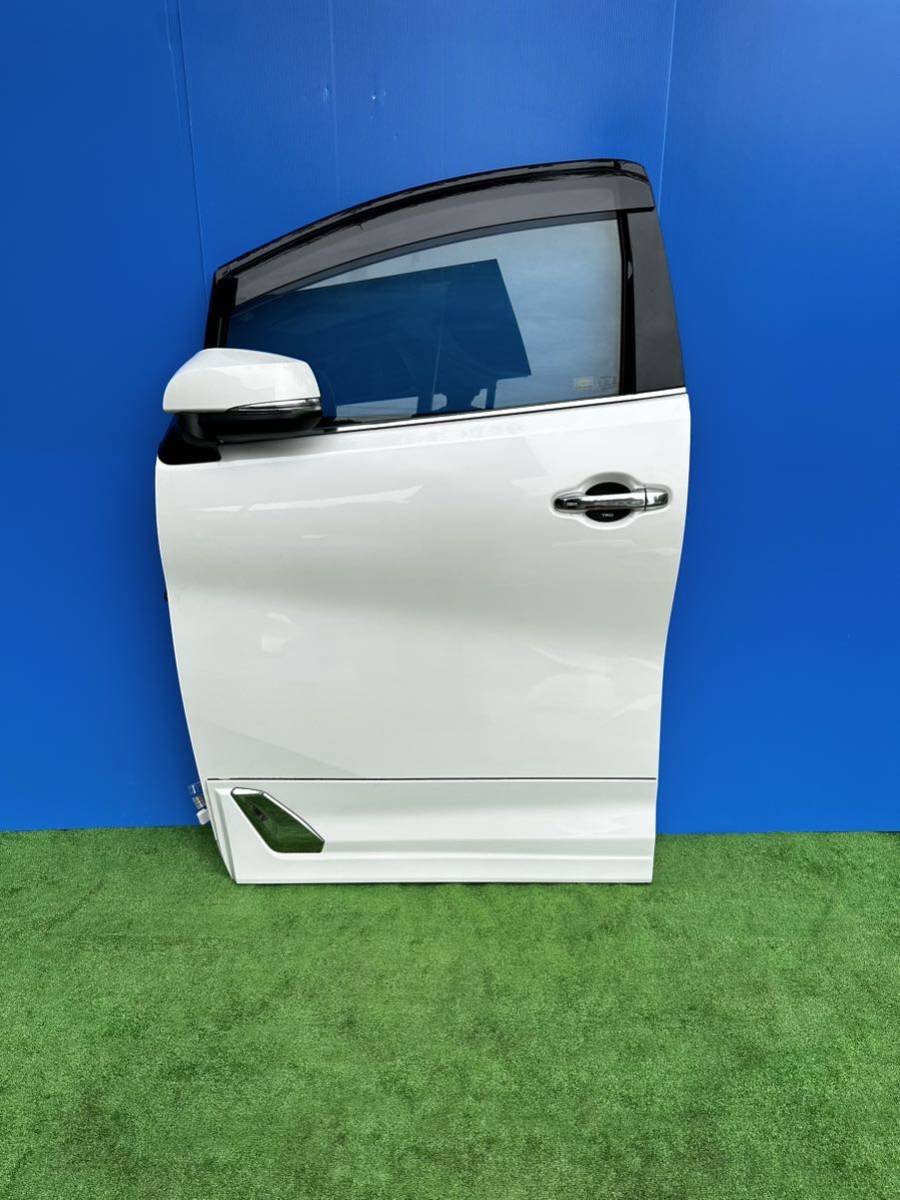 トヨタ アルファード 30系 純正 後期 TRD フロント ドア(左)サイドミラー付き 070 パールホワイト AYH30 AGH30 AGH35 【超美品】