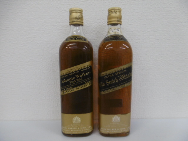 ☆未開栓ジョニーウォーカー Black Label 12年 750ml 2本 1円～未開栓 古酒☆ジョニーウォーカー ブラックラベル 2本セット