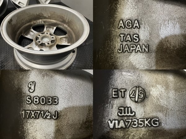 AGA TAS JAPAN ESSEII 社外ホイール 17インチ 4本 7.5J5HPCD112+57 