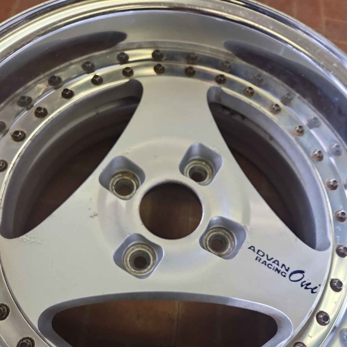 当時物 深リム 旧車 ADVAN RACING ONI 15インチ 7.5J+2 4H-114.3 1本の