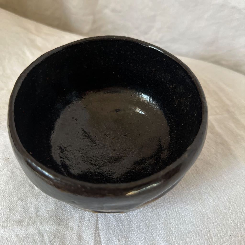佐々木松楽 高橋悦道 銘 黒楽茶碗 楽焼 楽茶碗 / 正覚山明星寺前大徳 茶道具 吉祥 佐々木松楽 黒楽茶碗 佐々木松楽造