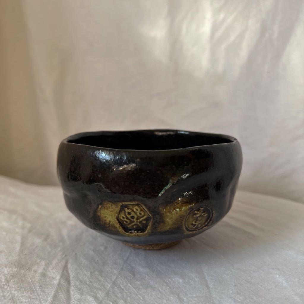 佐々木松楽 高橋悦道 銘 黒楽茶碗 楽焼 楽茶碗 / 正覚山明星寺前大徳 茶道具 吉祥 佐々木松楽 黒楽茶碗 佐々木松楽造