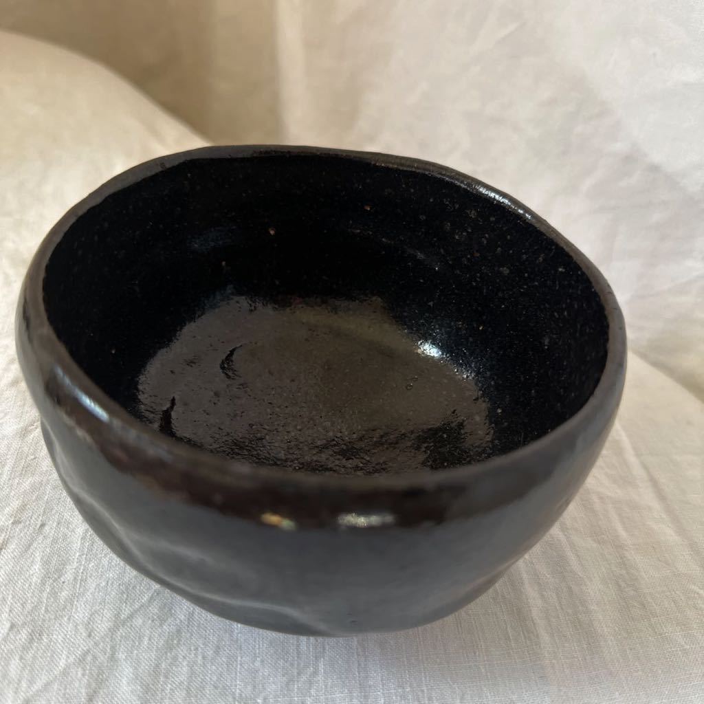 佐々木松楽 高橋悦道 銘 黒楽茶碗 楽焼 楽茶碗 / 正覚山明星寺前大徳 茶道具 吉祥 佐々木松楽 黒楽茶碗 佐々木松楽造