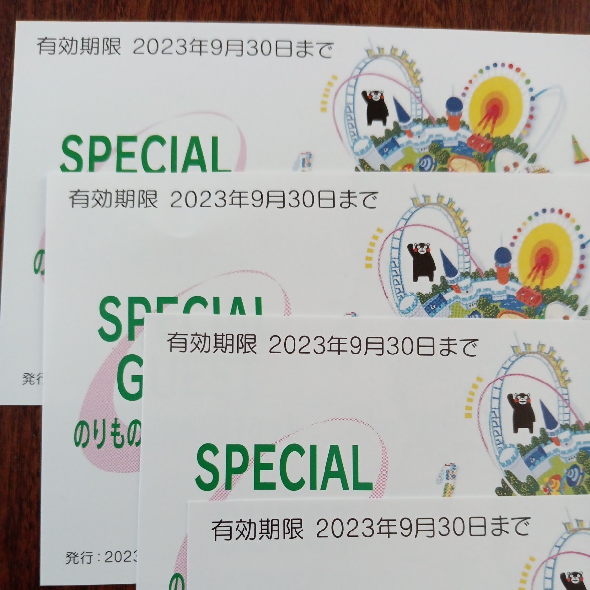 グリーンランド 株主優待（乗り物回数券引換券4枚:のりもの回数券80枚