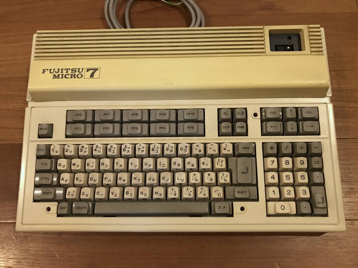 FUJITSU MICRO 7　富士通　FM-7 （おまけとして自作のRS-232Cインターフェースカード付き）ジャンク品です_1