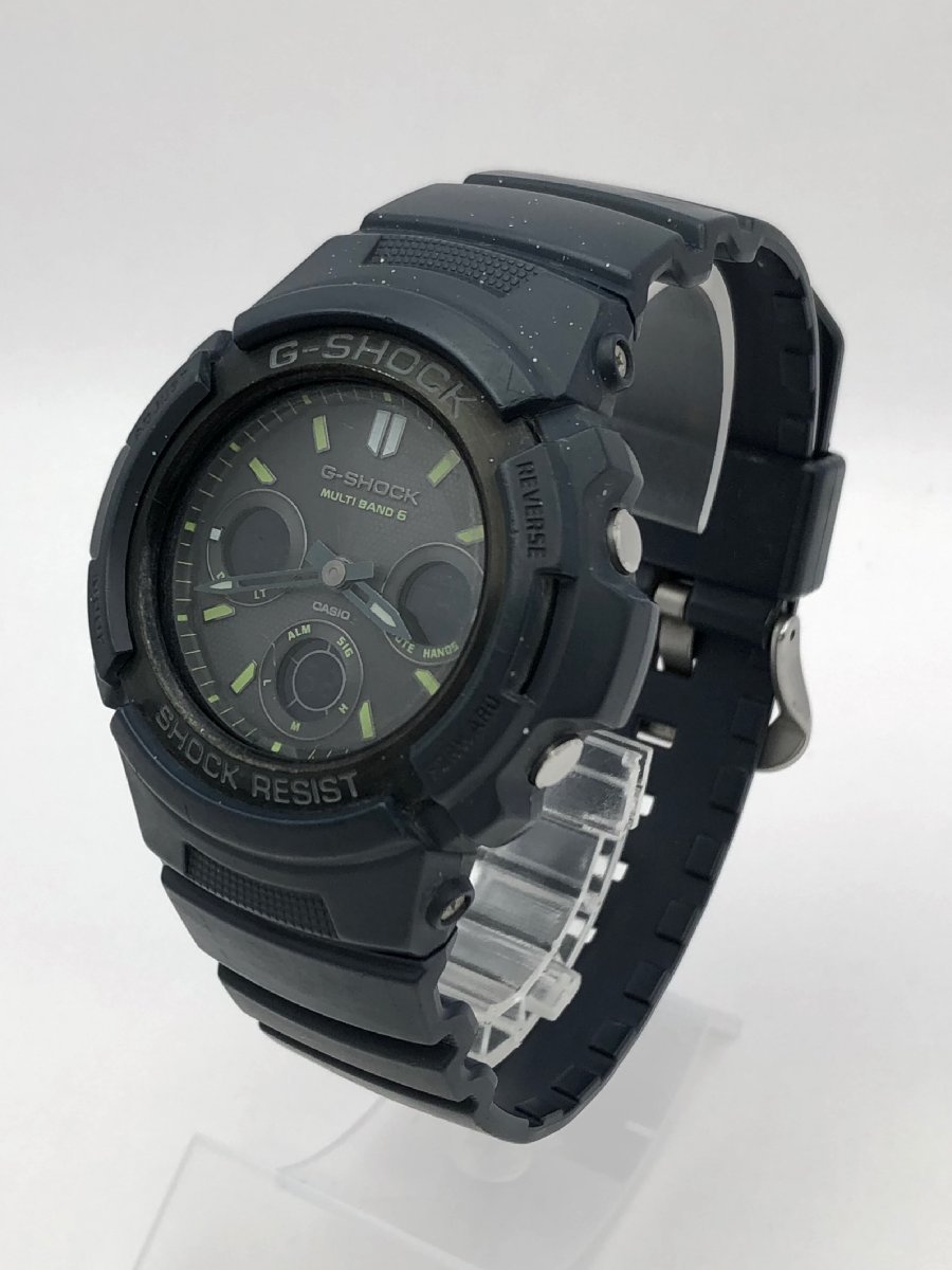 1円～/CASIO/カシオ/G-SHOCK/Gショック/SHOCK RESIST/MULTI BAND6/AWG-M100NV/デジアナ/タフソーラー/メンズ腕時計/稼動品/ジャンク/T100