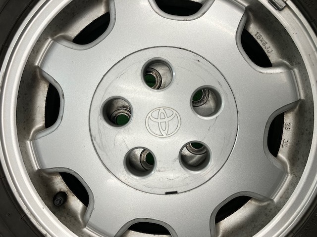 大阪CS3591☆【100系ハイエースワゴン】トヨタ純正アルミホイール