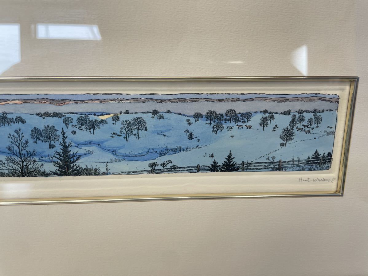 S.HUNT-WULKOWICZ作 SNOWSCAPE HPL-245140 銅版画 絵画 美術作品