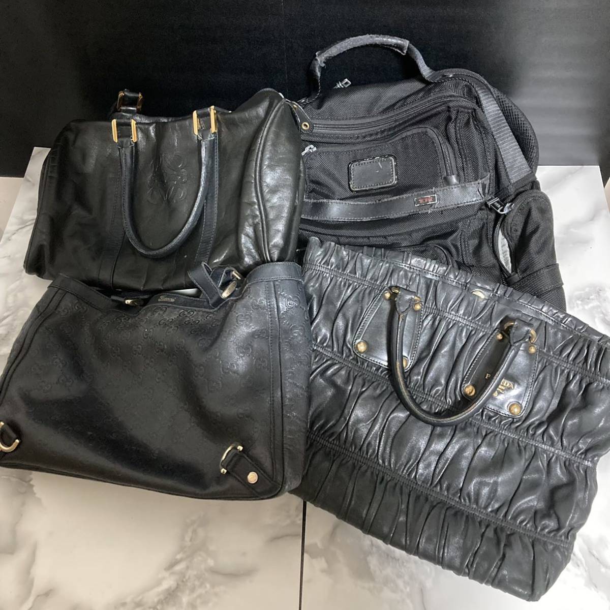 プラダ ギャザー トートバッグ PRADA ハンドバッグ ブランド ナイロン 