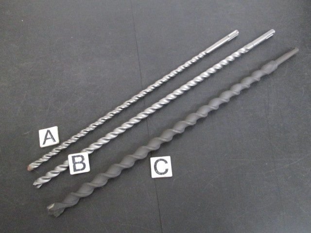 D954■ミヤナガなど ロング コンクリートドリル / 10.0x400mm 12.5x450mm 19.0x450mm / SDSプラス軸 // 計3本 // ビット / 未使用
