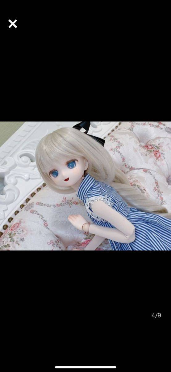 カスタムヘッド ボークスDDH-29 セミホワイトMDD ロンシュカウィッグ　お洋服　ディーラー製レジンアイ 付属　ドルフィードリーム　mdd DDH-29 セミホワイト カスタムヘッド
