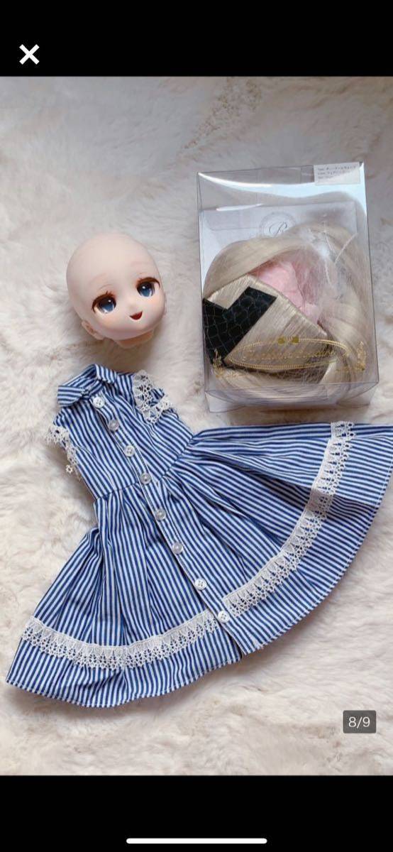 カスタムヘッド ボークスDDH-29 セミホワイトMDD ロンシュカウィッグ　お洋服　ディーラー製レジンアイ 付属　ドルフィードリーム　mdd DDH-29 セミホワイト カスタムヘッド