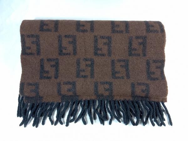 FENDI フェンディ マフラー ズッカ柄 ブラウン FENDI フェンディ