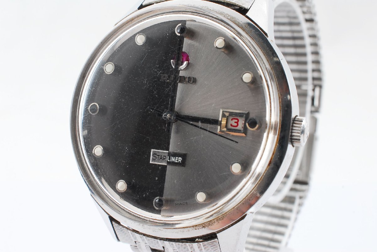 稼働品 ラドー スターライナー ラウンド デイト 自動巻 メンズ 腕時計 RADO