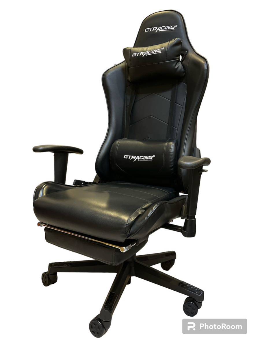 引き取り限定GTRACING チェアオットマン付きGT901BLACK ☆引取り限定 