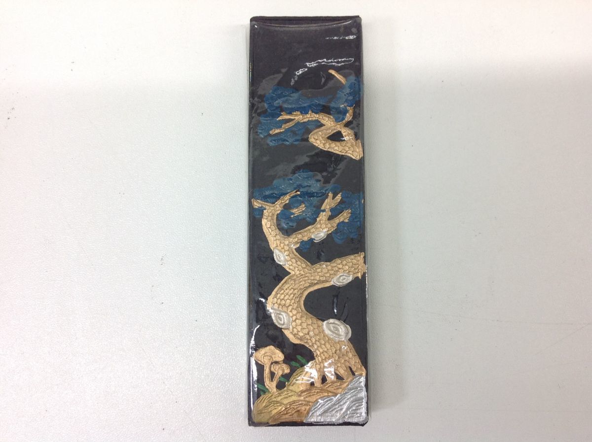 営MK758-60 古硯 瑞渓名硯 中国 端渓硯 硯 すずり ケース/黄山松煙 古