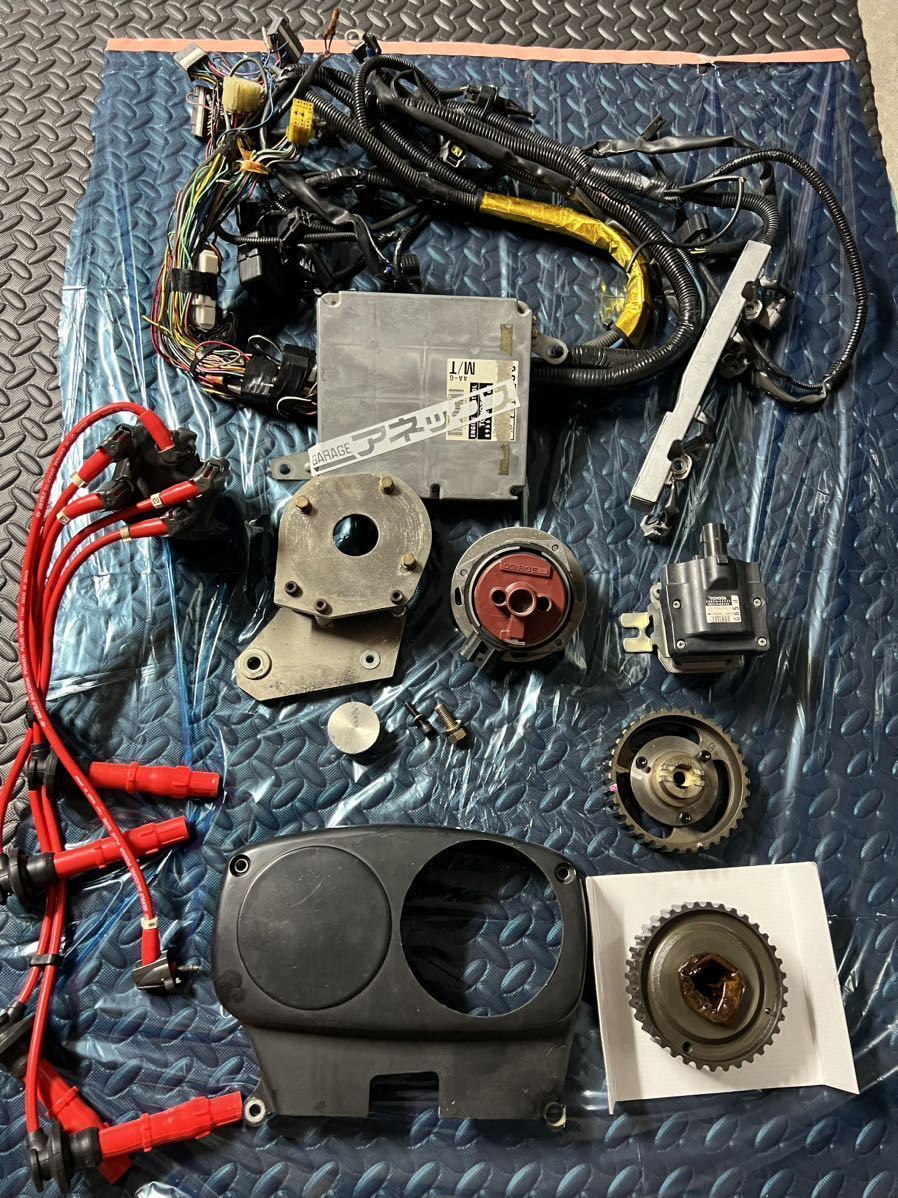 AE86 4AG 5バルブ エンジンスワップキット　アネックス　20バルブ載せ換え　ae111エンジン搭載　ECU配線付き　TRDプラグコード 4A-GE AE86 4AG 4AG(エンジン部品 ae86 20バルブ