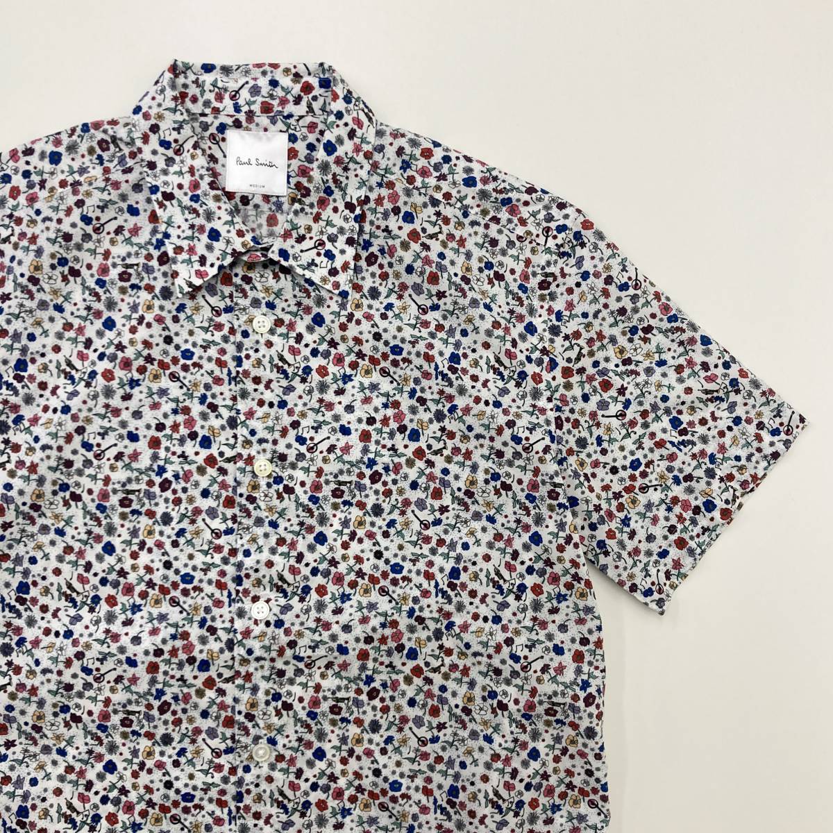 Paul Smith 花柄 半袖シャツ 日本製 メンズ Mサイズ PaulSmith ポール