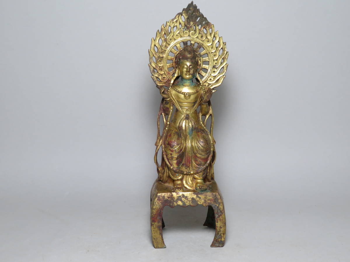 中国/李朝 仏教美術 時代 希少 蓮型 黄銅 漆喰塗り 香炉 【公式通販】