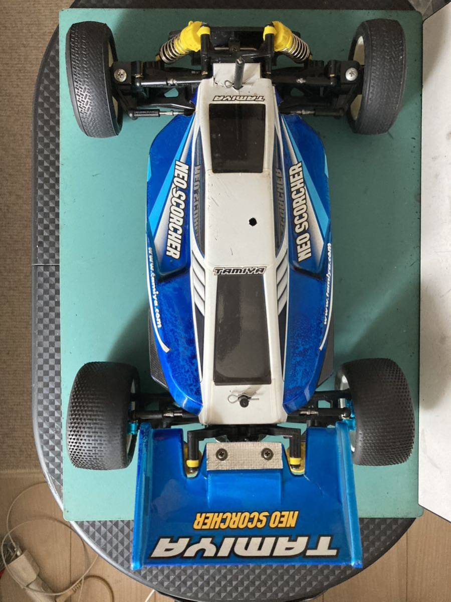 タミヤ ネオスコーチャー TT－02B中古品 走行キズあり(田宮模型