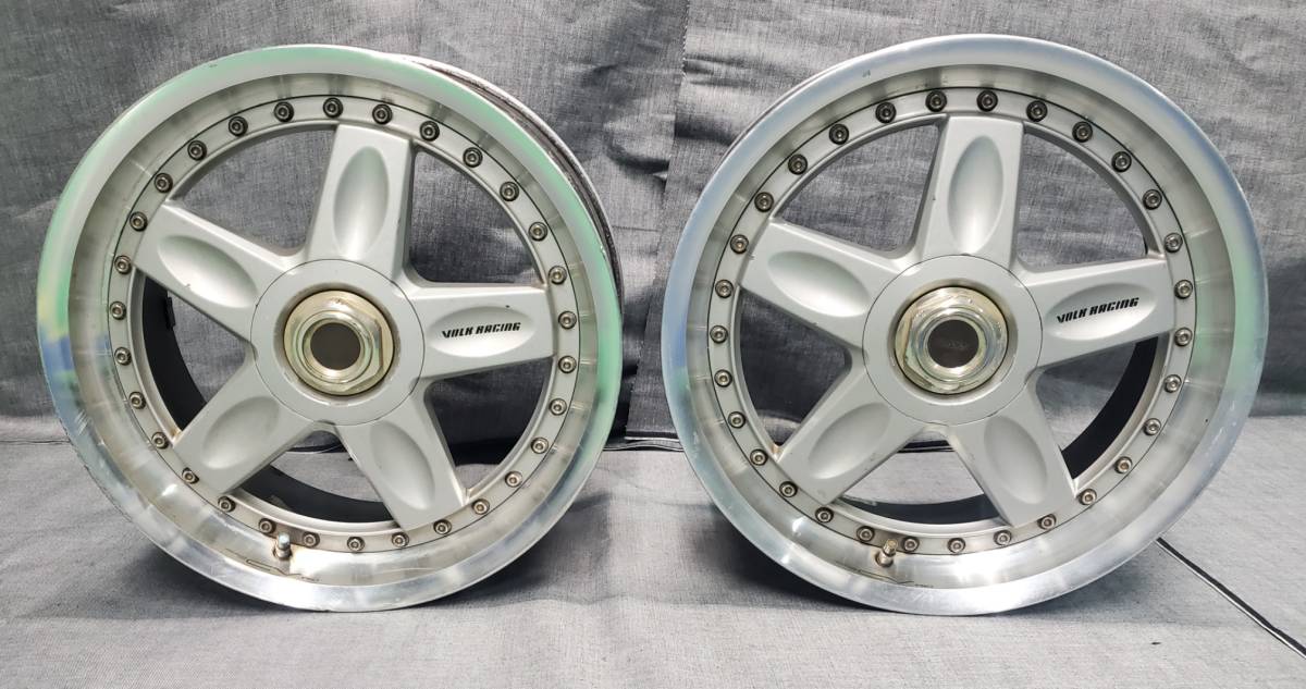 希少　センターキャップ　センターリング付き　Rays　VOLK Racing 17x8j ＋38　5穴　リバレルベース　2本　jdm usdm STANCE　ヘラフラ