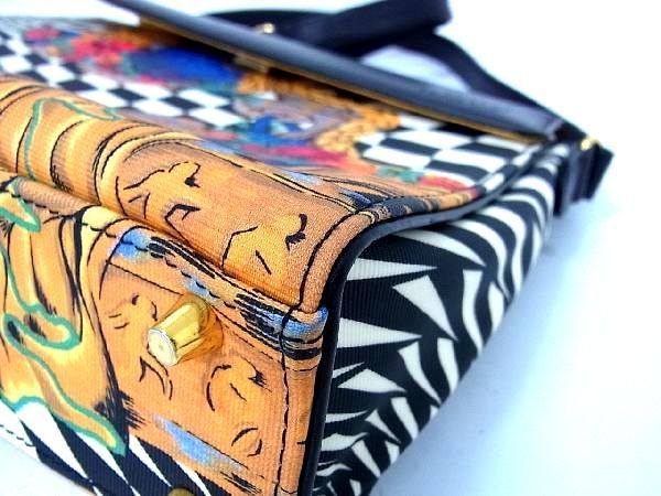 1円 GIANNI VERSACE ジャンニヴェルサーチ PVC×レザー ショルダー