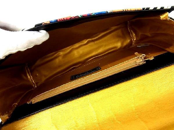 1円 GIANNI VERSACE ジャンニヴェルサーチ PVC×レザー ショルダー