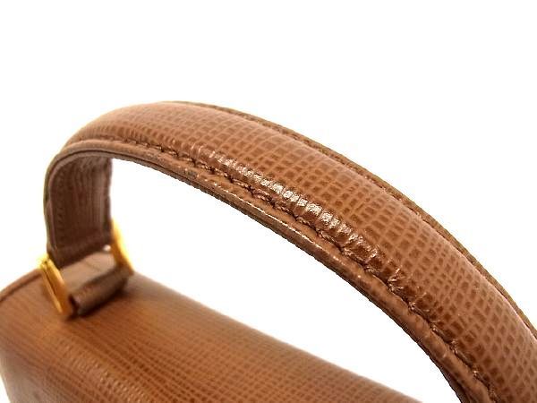 1円 ■美品■ courreges クレージュ レザー 2WAY クロスボディ ハンドバッグ ショルダーバッグ 肩掛け 斜め掛けかばん ブラウン系 BE2158