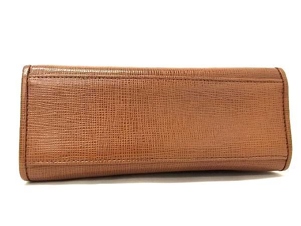 1円 ■美品■ courreges クレージュ レザー 2WAY クロスボディ ハンドバッグ ショルダーバッグ 肩掛け 斜め掛けかばん ブラウン系 BE2158