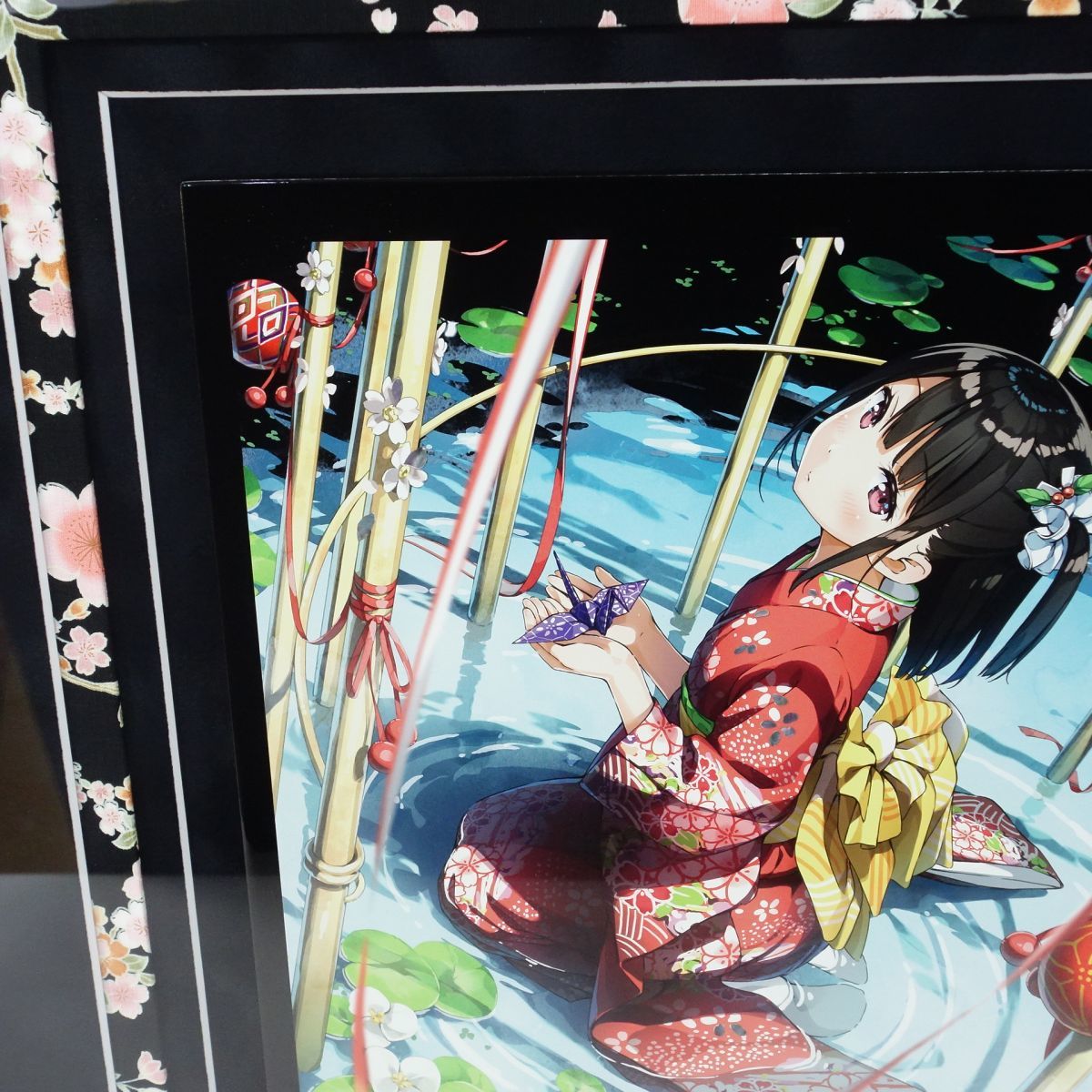 062 アールビバン カントク 漆版 おりひめ 版画 作品保証書付き ※中古 